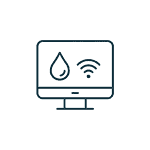 Remote monitoring water treatment icon