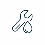Water treatment servicing and maintenance icon